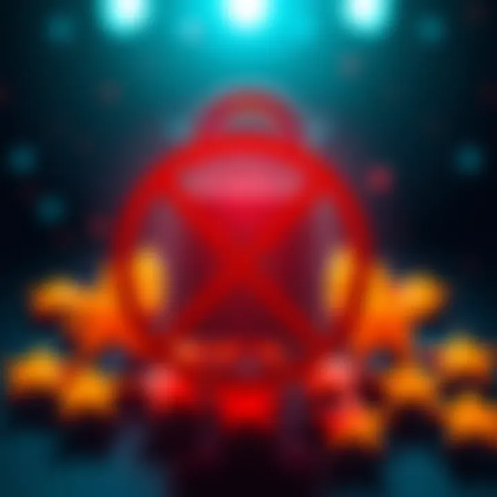 A graphic showing a locked padlock over casino review stars, symbolizing restricted access to Yabby Casino complaints for US users