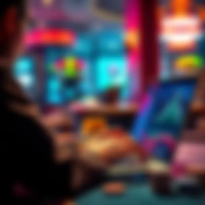 A person checking online casino reviews on a laptop, highlighting game fairness and audits instead of promotions