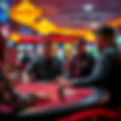 A player at a casino table looks surprised as security personnel approach, discussing the game's outcome and cashout.