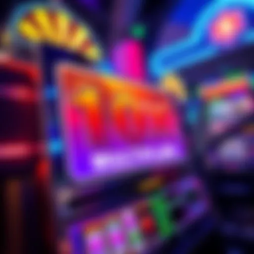 A colorful casino slot machine showing a 10x multiplier banner while remote reels spin in action