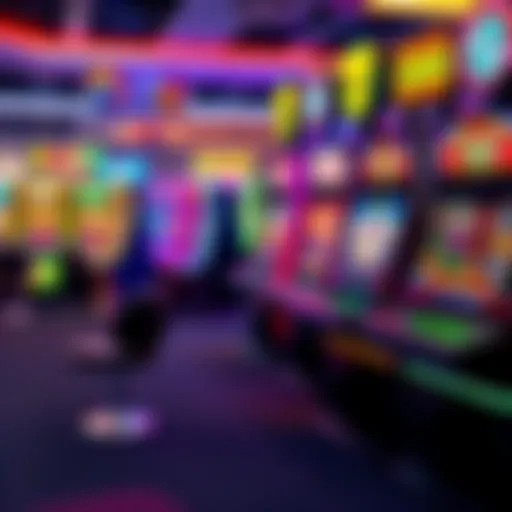 A variety of colorful slot machines in an online casino setting, showcasing their bright graphics and easy-to-use interfaces.