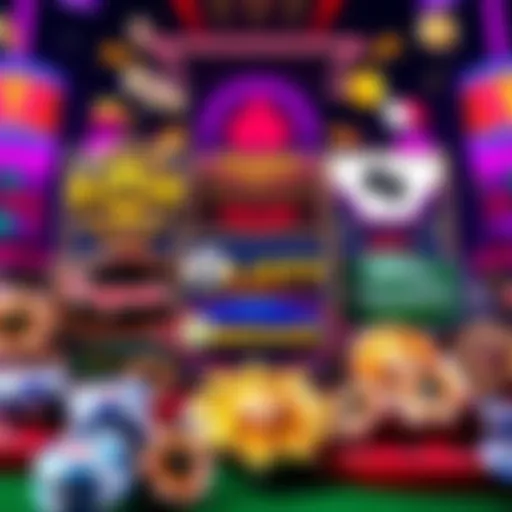 A collection of popular casino slot game logos from Pragmatic, Bgaming, and Hacksaw with casino elements in the background.