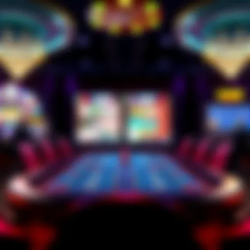 A table showing casino games on one side and sports betting icons on the other, illustrating the choices people make in gambling environments.