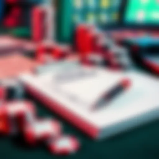 A checklist on a table next to casino chips and cards, representing tips for vetting casinos.