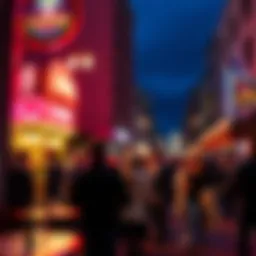 People enjoying a lively casino atmosphere on the Reeperbahn in Hamburg