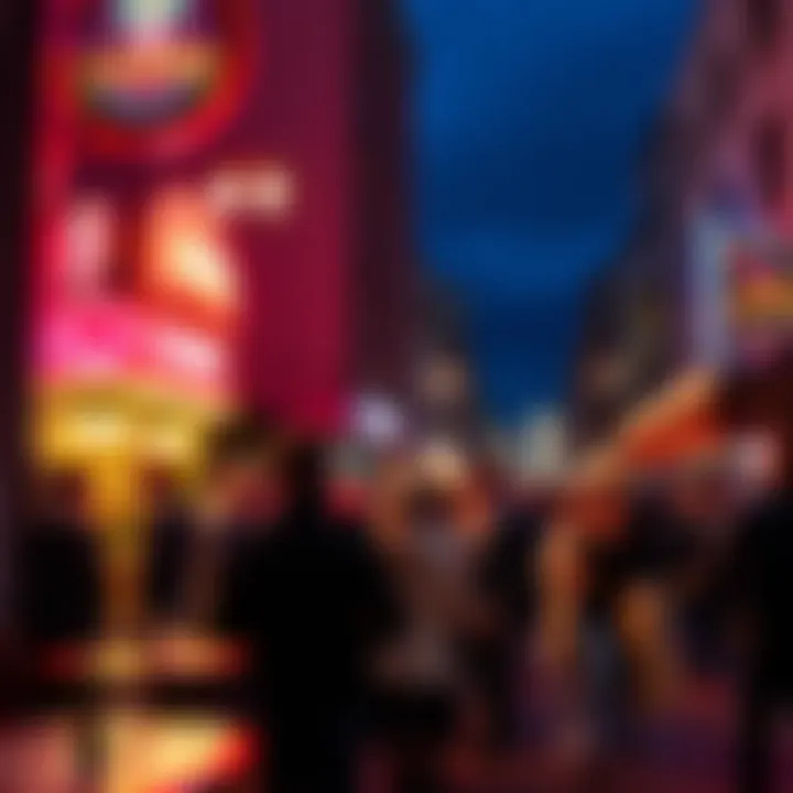 People enjoying a lively casino atmosphere on the Reeperbahn in Hamburg