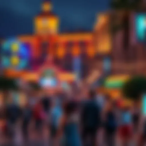 A view of popular casinos near Marseille with lively crowds and bright lights