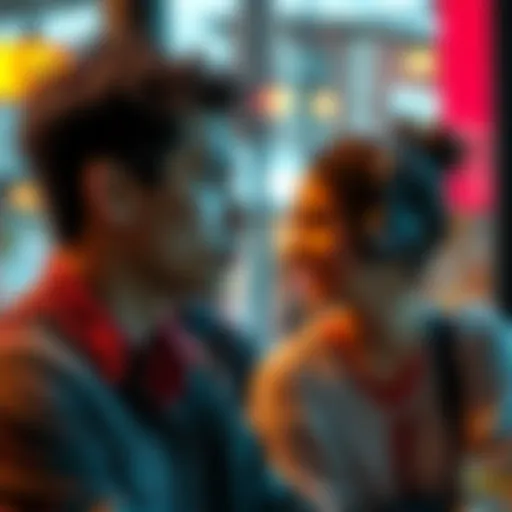 A person looking thoughtful while talking with a friend, showing subtle emotions during a conversation.