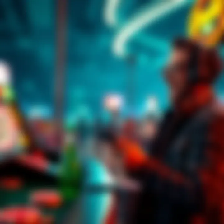 Casual Gambler Enjoying Betting A casual gambler places a small bet on an underdog, looking excited while checking their phone for game updates.