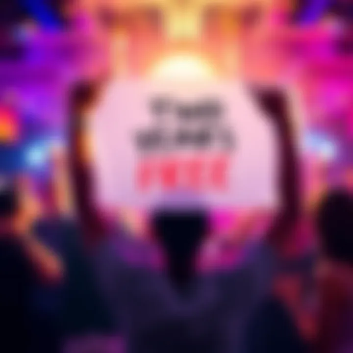 A joyful person holding up a sign that says 'Two Years Free' with friends cheering around them, symbolizing support and celebration of overcoming gambling addiction.