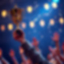 A person holding a trophy with a joyful expression, symbolizing success and growth