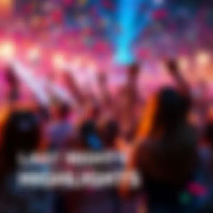 People enjoying a lively celebration with confetti falling around them