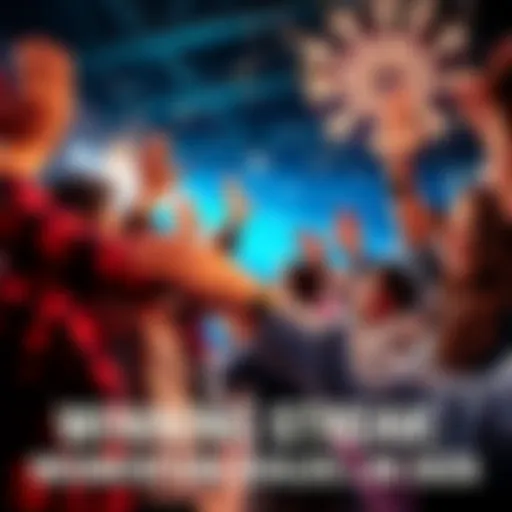 Group of people celebrating recent wins with smiles and high-fives in an energetic atmosphere