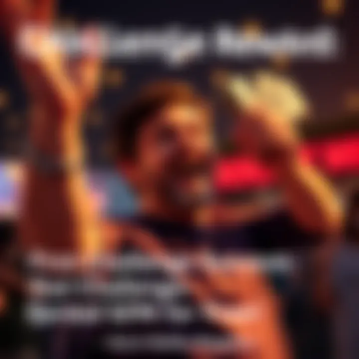 Person celebrating with cash in hand after winning a challenge