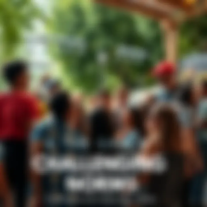 A group of diverse people gathered together, passionately discussing ideas and sharing thoughts in an open space, symbolizing a movement toward change.