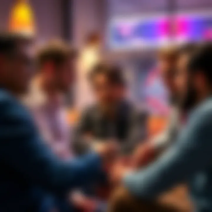 A group of people sharing opinions on who might let them down in a casual setting