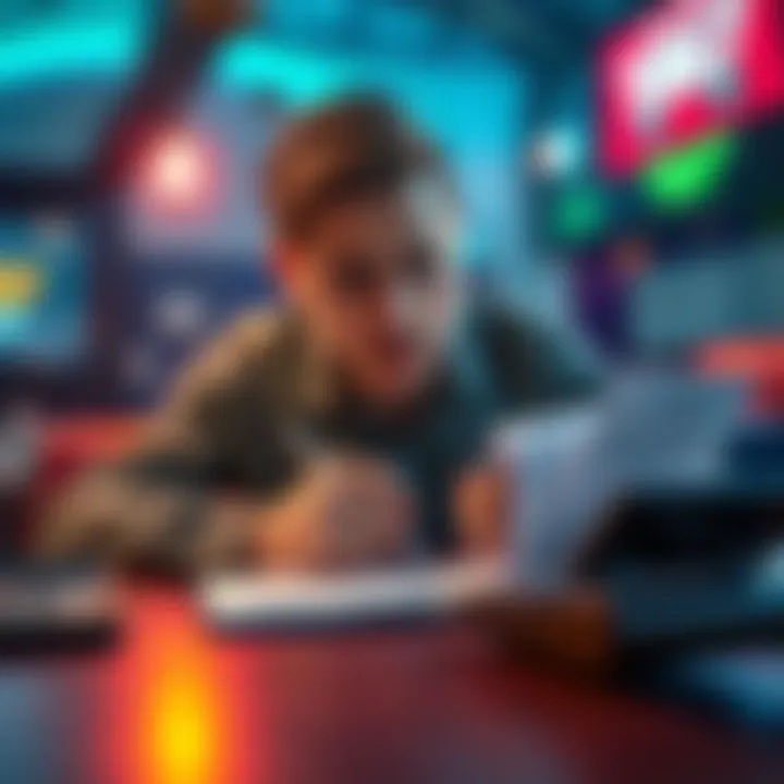 Chasing Losses in Betting A person contemplating their betting choices with a concerned expression while looking at betting slips and a calculator on a table.