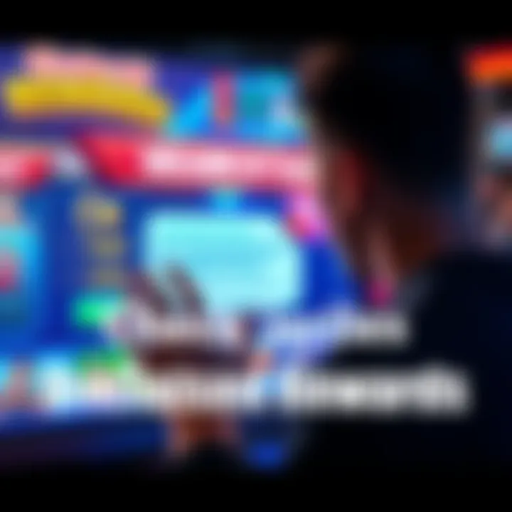 Check for Unclaimed Rewards A person looking at a gaming screen with a highlighted notification about unclaimed money