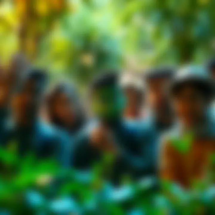 A group of people reacting with surprise and concern in a green environment, showing a shift in mood due to Chet's actions.