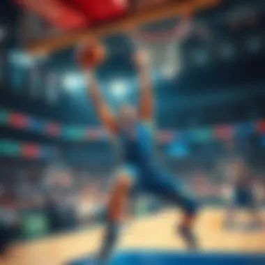 Chet Holmgren making a crucial shot for OKC during the final moments of a game against LA