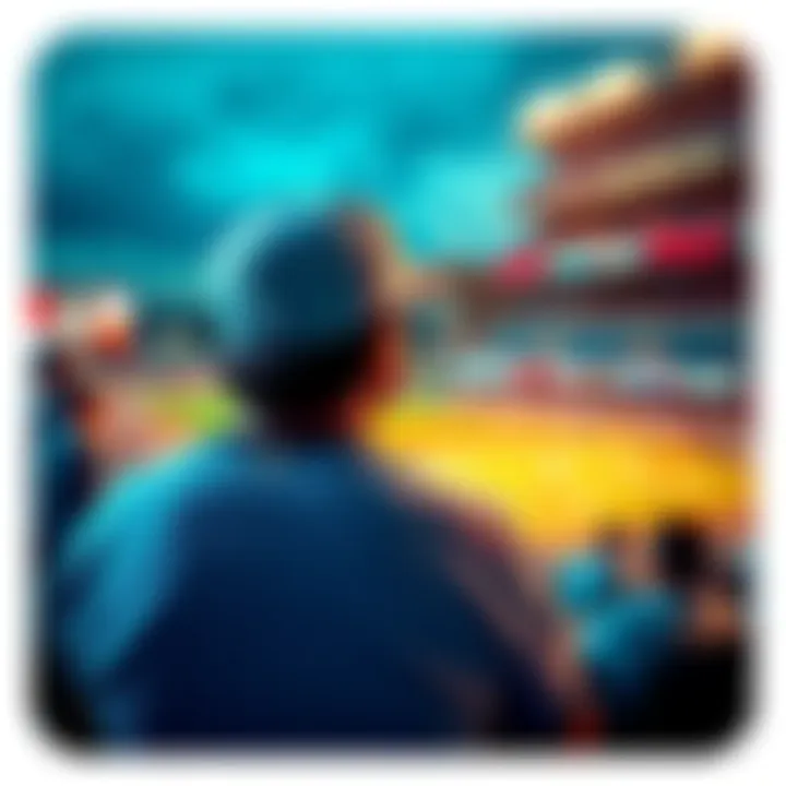 A devoted White Sox fan in a team cap and jersey eagerly watching a baseball game at the stadium