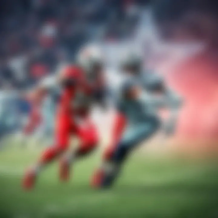 Players from the Kansas City Chiefs and Dallas Cowboys on the field during a game