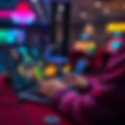 A person browsing various online casino websites on a laptop, highlighting important features for selection.