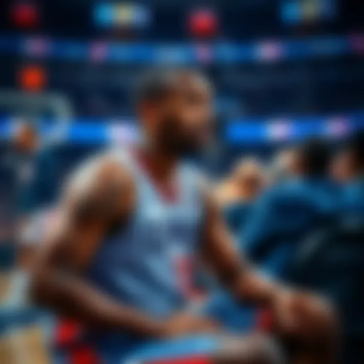 Chris Paul sitting on the bench with teammates, looking focused during a Clippers game
