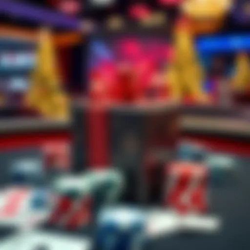 A festive Christmas gift box placed on a poker table, surrounded by poker chips and cards, symbolizing gift claiming challenges.