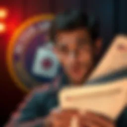 A person looks worried while holding documents with a CIA logo in the background.