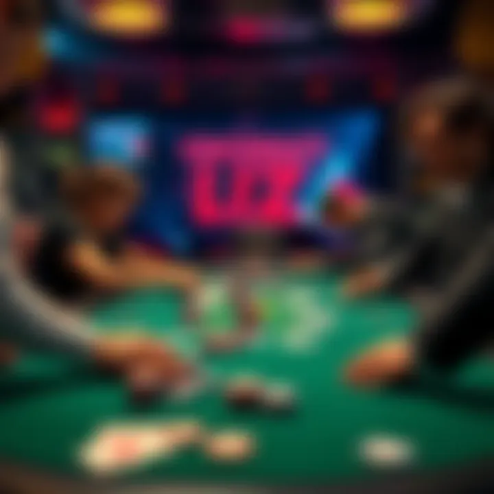 Cincinnati Liz Poker Gameplay Players engaging in a game of Cincinnati Liz Poker with cards and chips on a table