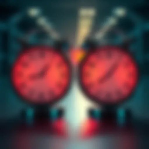 A visual representation of two clocks, one showing 6 hours and the other showing 30 hours, highlighting the debate about time perception.