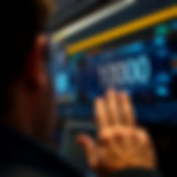 A person looks excitedly at a digital display showing just below $1000, symbolizing a near milestone achievement.