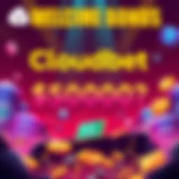 Cloudbet promotional banner showcasing a $5,000 bonus for new players with crypto elements and gaming icons