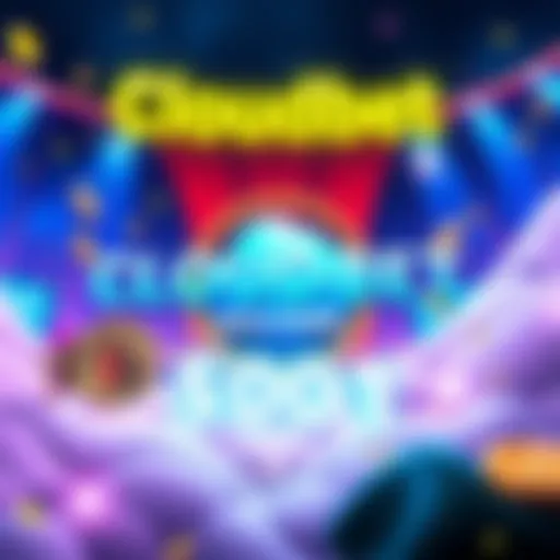 A vibrant graphic showing a $5,000 welcome bonus for Cloudbet with crypto coins and a casino theme