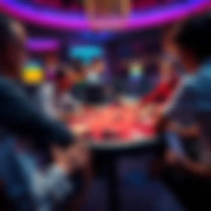 Players engaged in a CoinPoker game, with chips and cards on a digital table, showcasing a lively poker atmosphere.