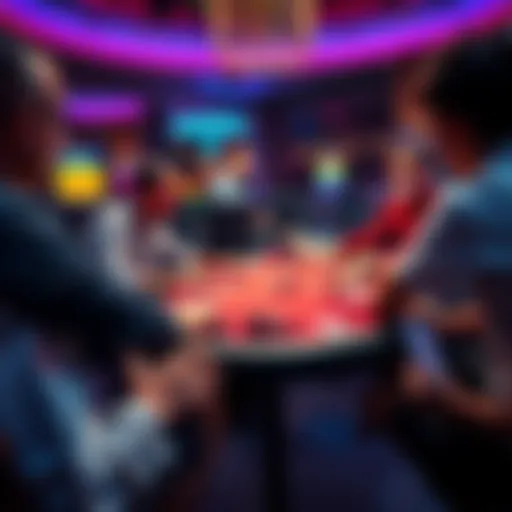 CoinPoker Gameplay Scene Players engaged in a CoinPoker game, with chips and cards on a digital table, showcasing a lively poker atmosphere.