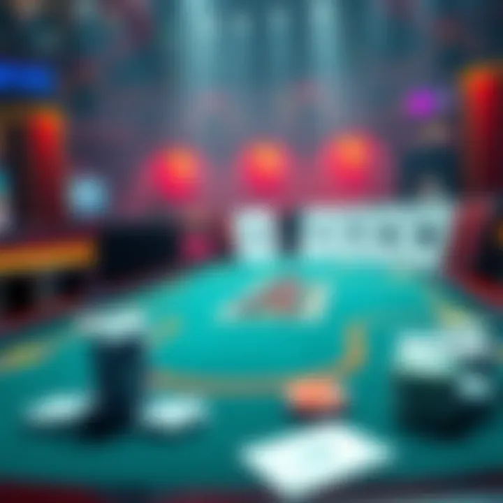 Visual representation of uncertainty surrounding CoinPoker's RNG certification, showing a poker table with question marks and certificates in the background