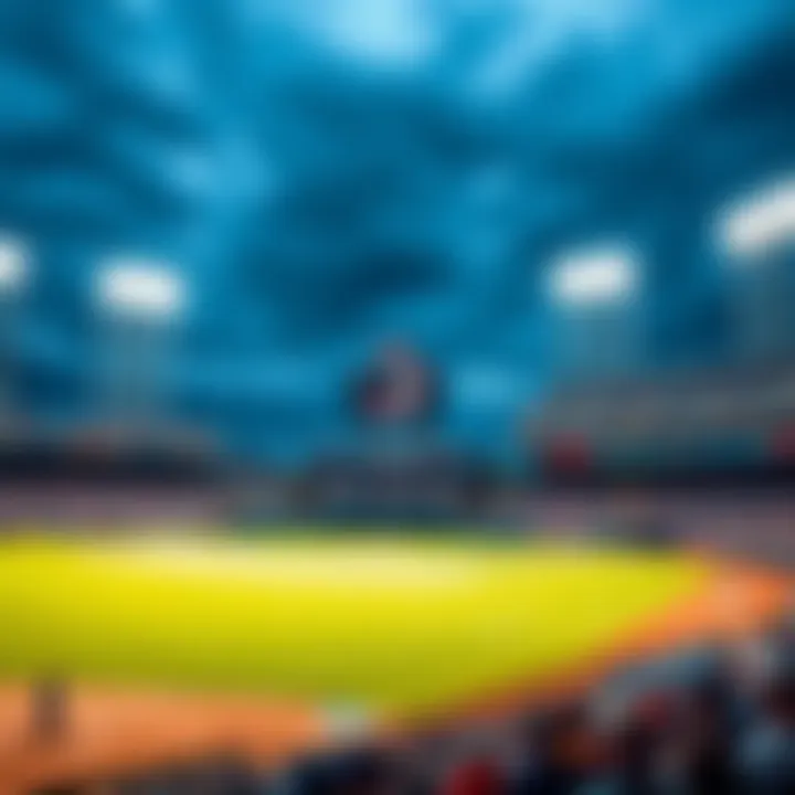 College Baseball World Series Betting A baseball field with players and fans during a College Baseball World Series game, showcasing the excitement of betting on the event.
