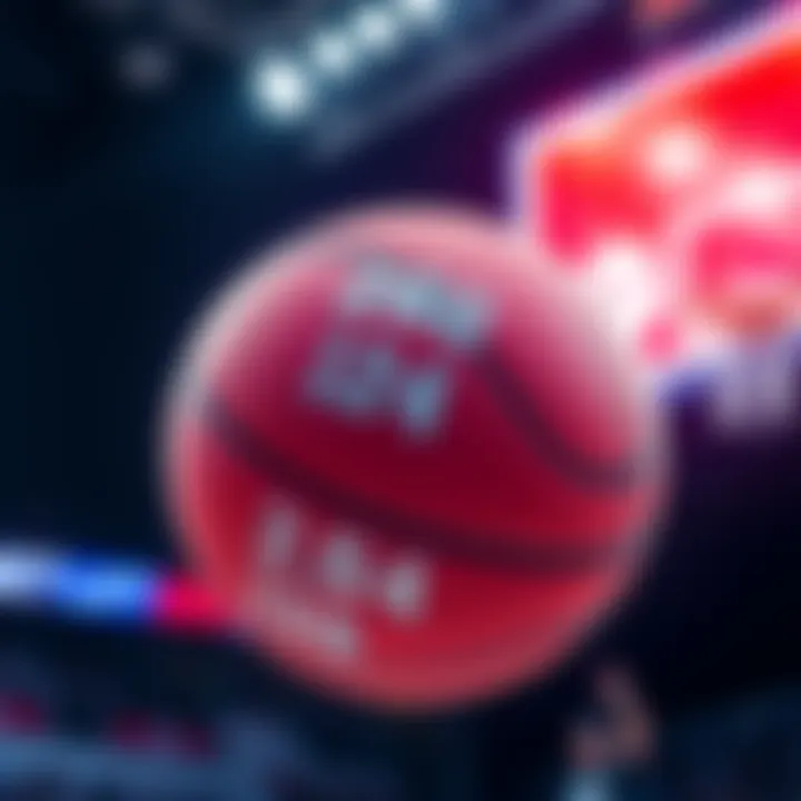A basketball with odds displayed, representing a new betting opportunity for college basketball fans.