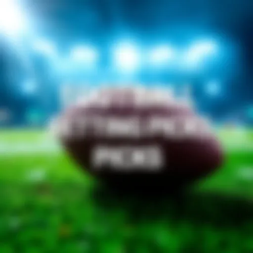 Graphic showing betting insights and predictions for NCAAF games on November 7, 2025 with a football theme