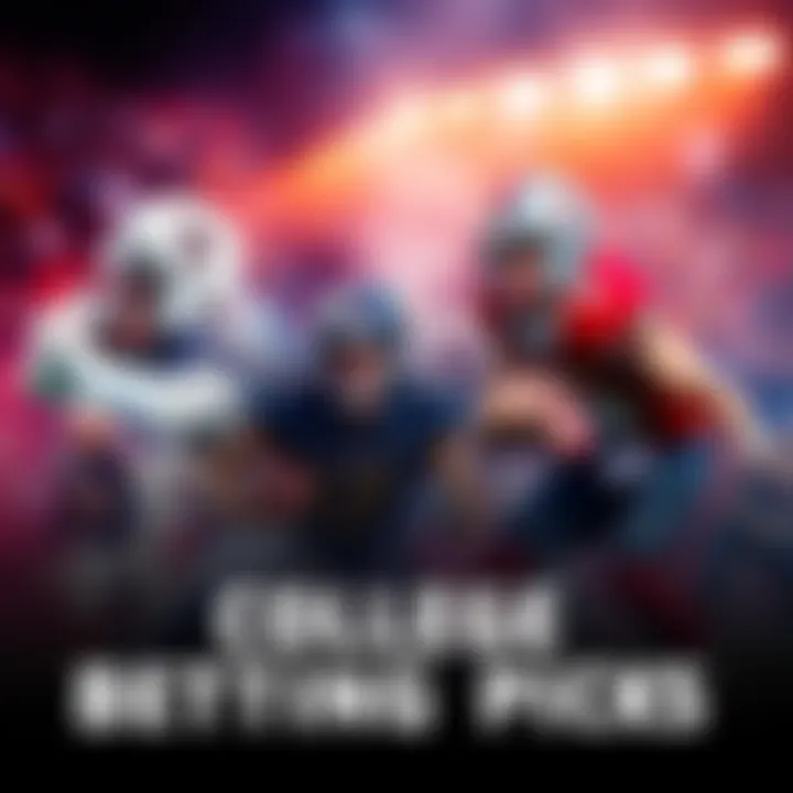 A collage of college football teams in action, featuring Washington State and Utah State, along with Toledo and Louisville, with betting odds displayed.