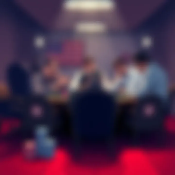 Illustration of poker players gathered around a table with suspicious expressions, hinting at hidden collusion