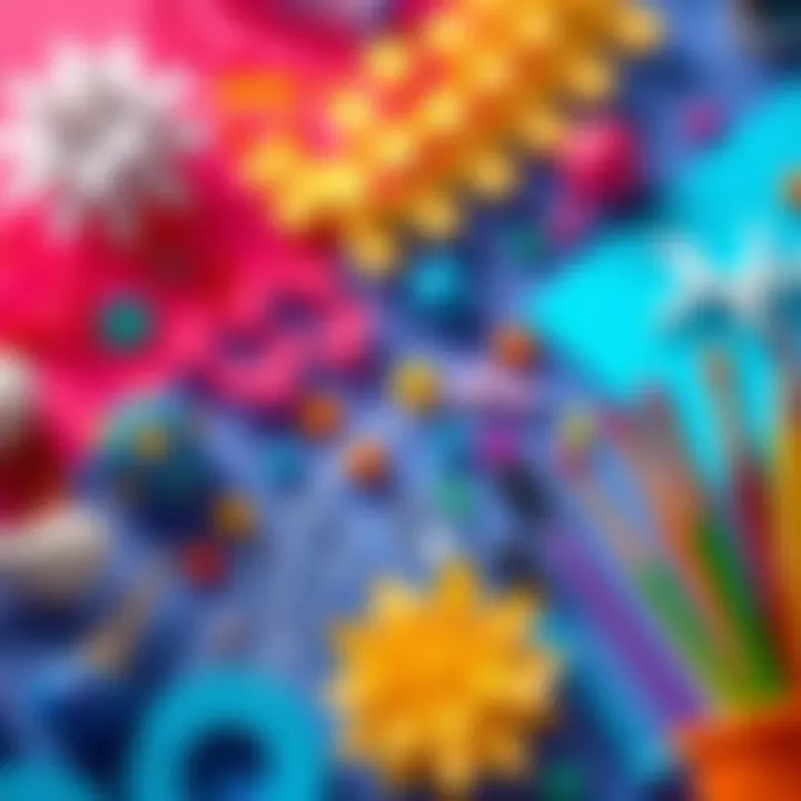 Colorful design elements A variety of colorful design elements arranged to show visual appeal and creativity