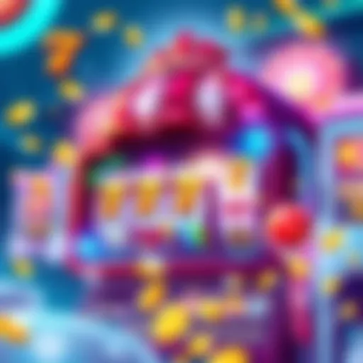 A vibrant slot machine displaying special features and bonus symbols, inviting players to spin for fun and rewards.