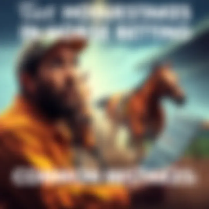 A graphic showing a horse racing scene with a confused bettor looking at charts and odds, emphasizing common betting errors like chasing losses and track bias.