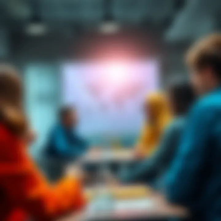 A group of people discussing a new policy in a community meeting setting, highlighting different opinions and reactions.