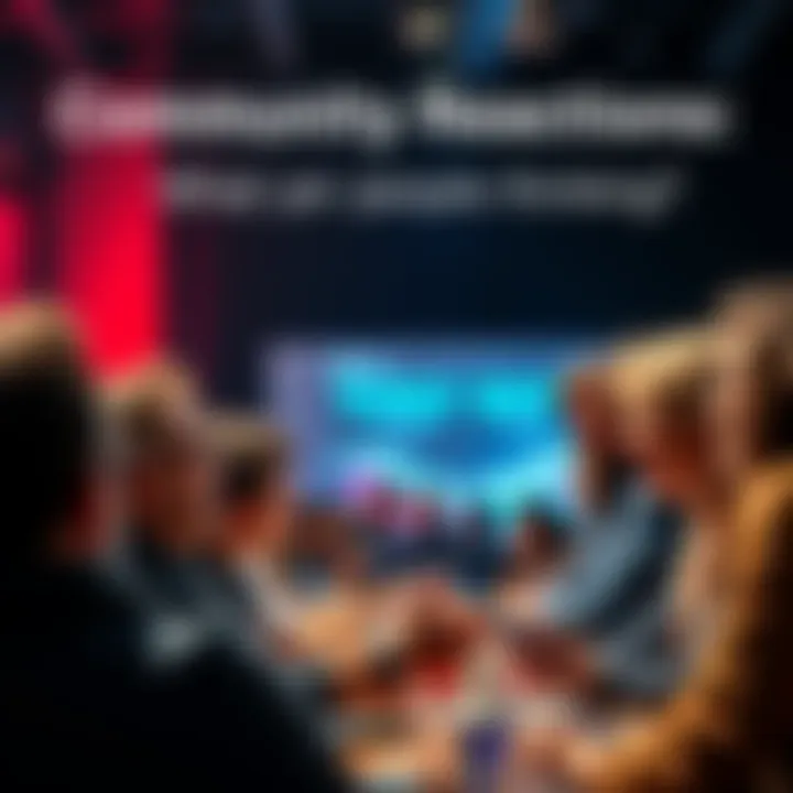 A diverse group of people engaged in a lively discussion about current issues and trends