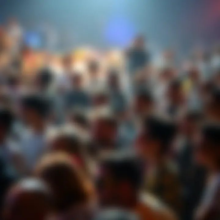 A vibrant group of people participating in various multis activities, showcasing excitement and engagement in the community.