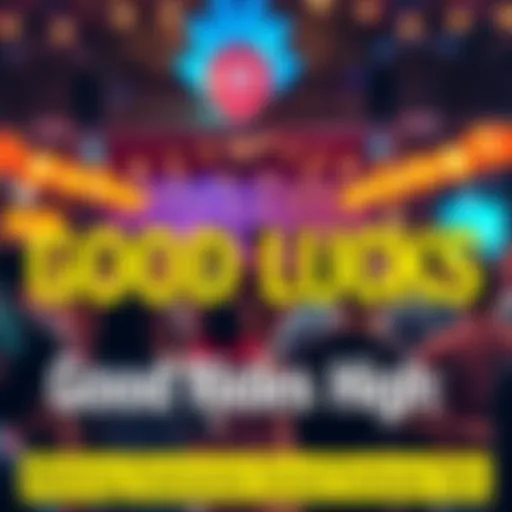 People in a community gathering sharing good luck messages and well-wishes for an event